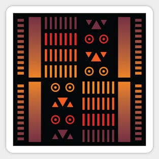 “Dimensional Systems (5)” - V.4 Orange/Purple - (Geometric Art) (Dimensions) - Doc Labs Sticker